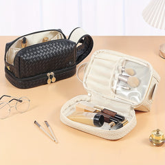 Checkered Pattern Makeup Bag Large Travel Comestic Bag Women's Toiletry Bag