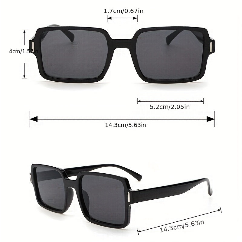 3 Pairs Square Sunglasses Unisex Anti Glare UV400 Shades for Driving