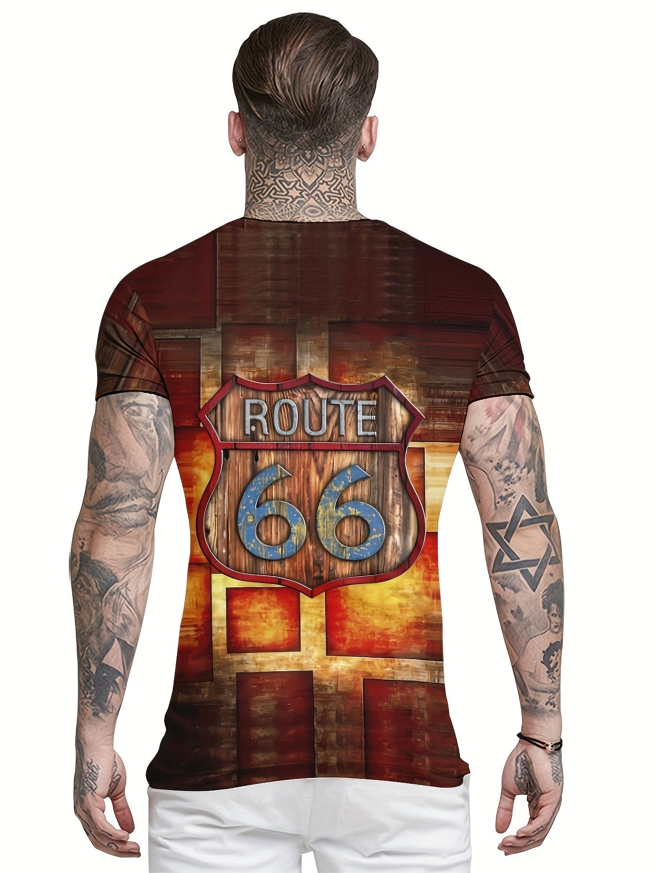 3D Print Tee Shirt Men's Casual Street Style Round Neck Summer Tee