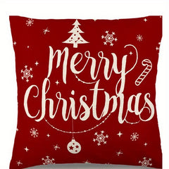 Christmas Pillowcase Elk Snowflake Home Sofa Decoration Cover 45x45cm