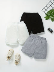 Solid Elastic Waist Shorts for Toddler Boys