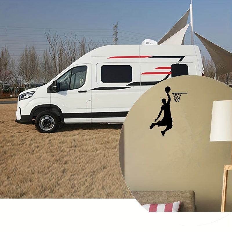 Cartoon Basketball Player Wall Sticker for Car Home RV Decor