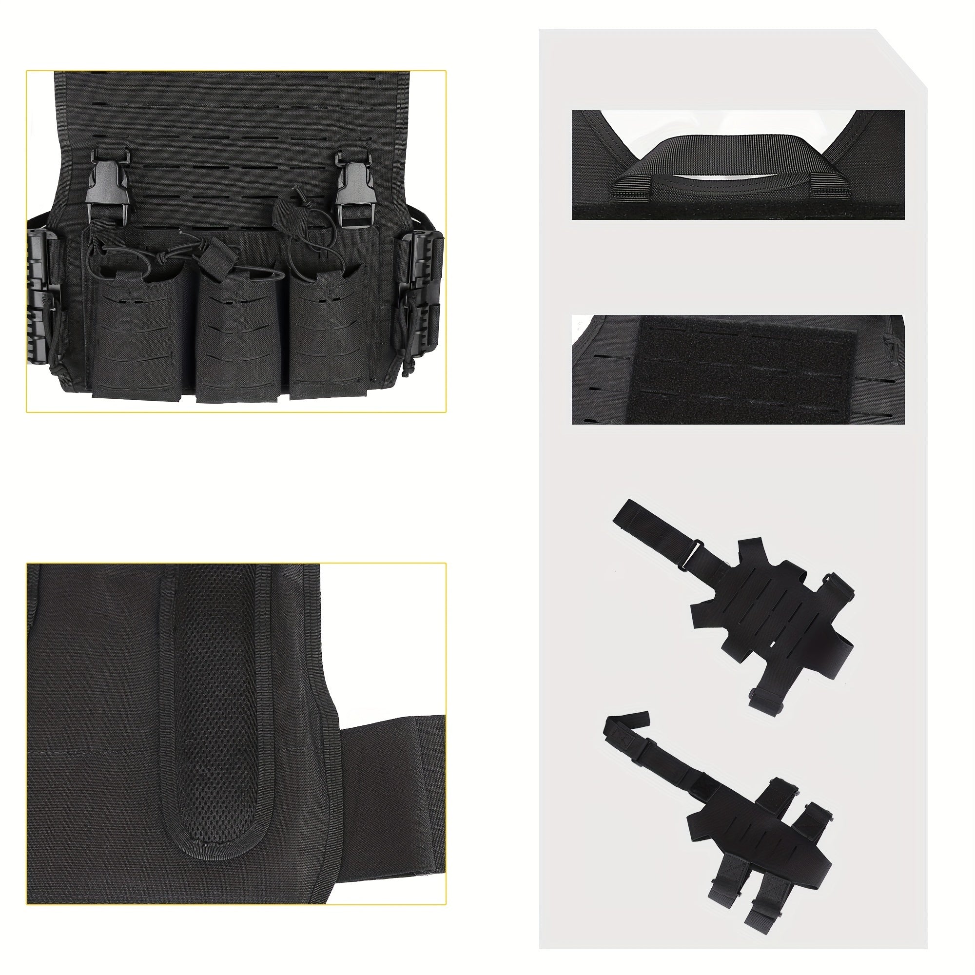Men's Tactical Vest Quick Release Waterproof Nylon for Mountaineering