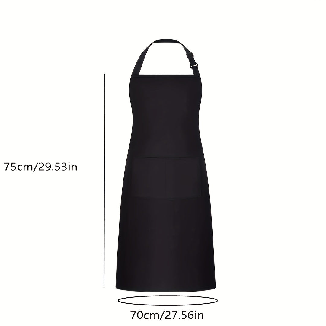 Polyester Apron Unisex Adjustable Cooking Apron Household Solid Apron