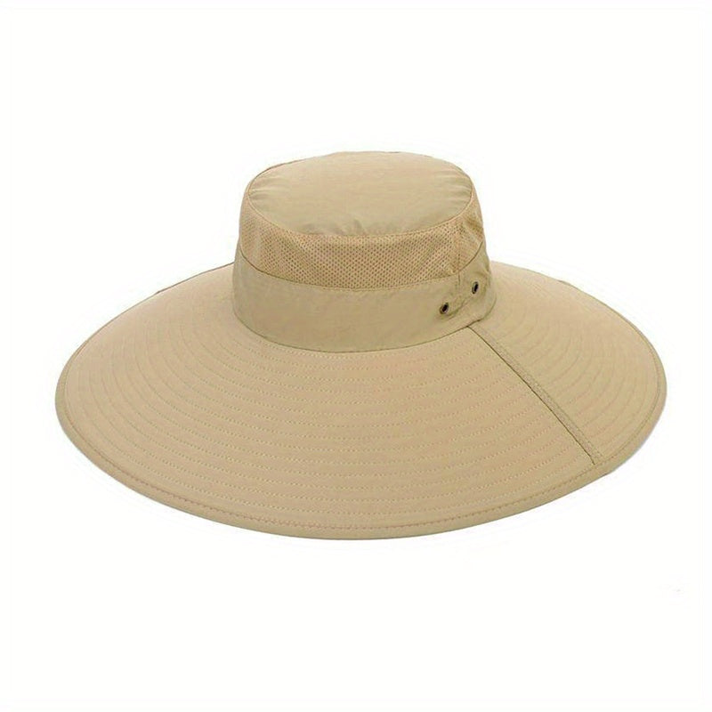 Large Brim Waterproof Bucket Hat for Outdoor Sun Protection