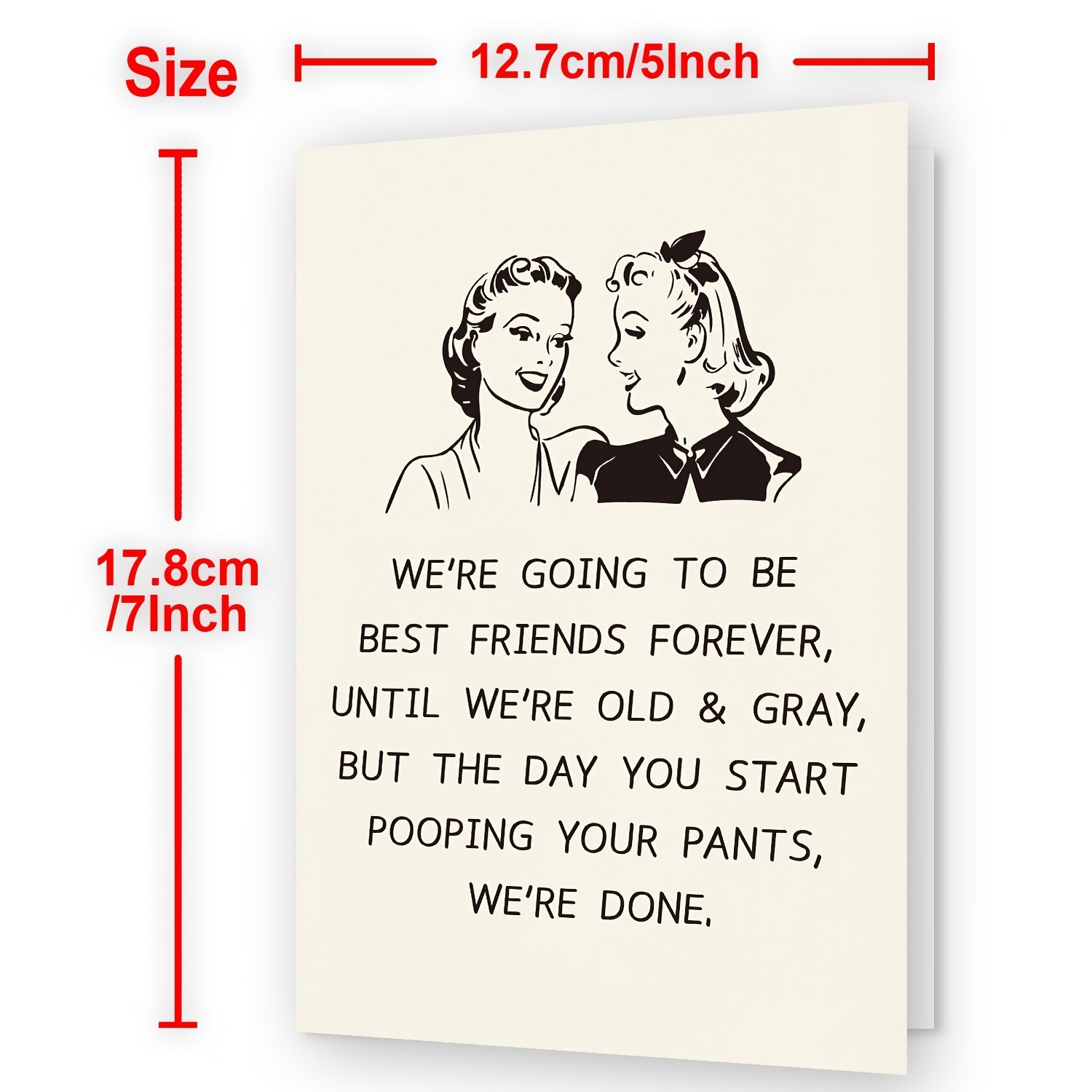 Funny Birthday Card For Bestie - Hilarious Pooping Pants Card For Her