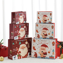 Santa Claus Elk Tote Bag Paper Bag Thickened Gift Bag Christmas Holiday Gift Bag