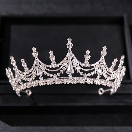 Rhinestone Princess Tiara Crystal Headbands Wedding Party