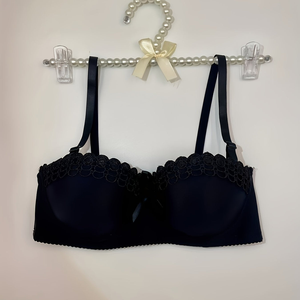 Lace Push Up Bra Breathable Bow Tie Women's Lingerie