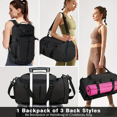 Sports Duffels Bag Shoulder Bag with Shoe Compartment