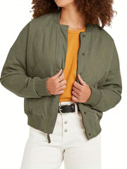 Solid Jacket Casual Long Sleeve Button Front Outerwear