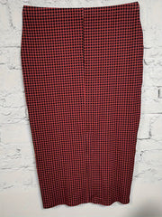 Women's Plus Plaid Print High Rise Bodycon Midi Skirt