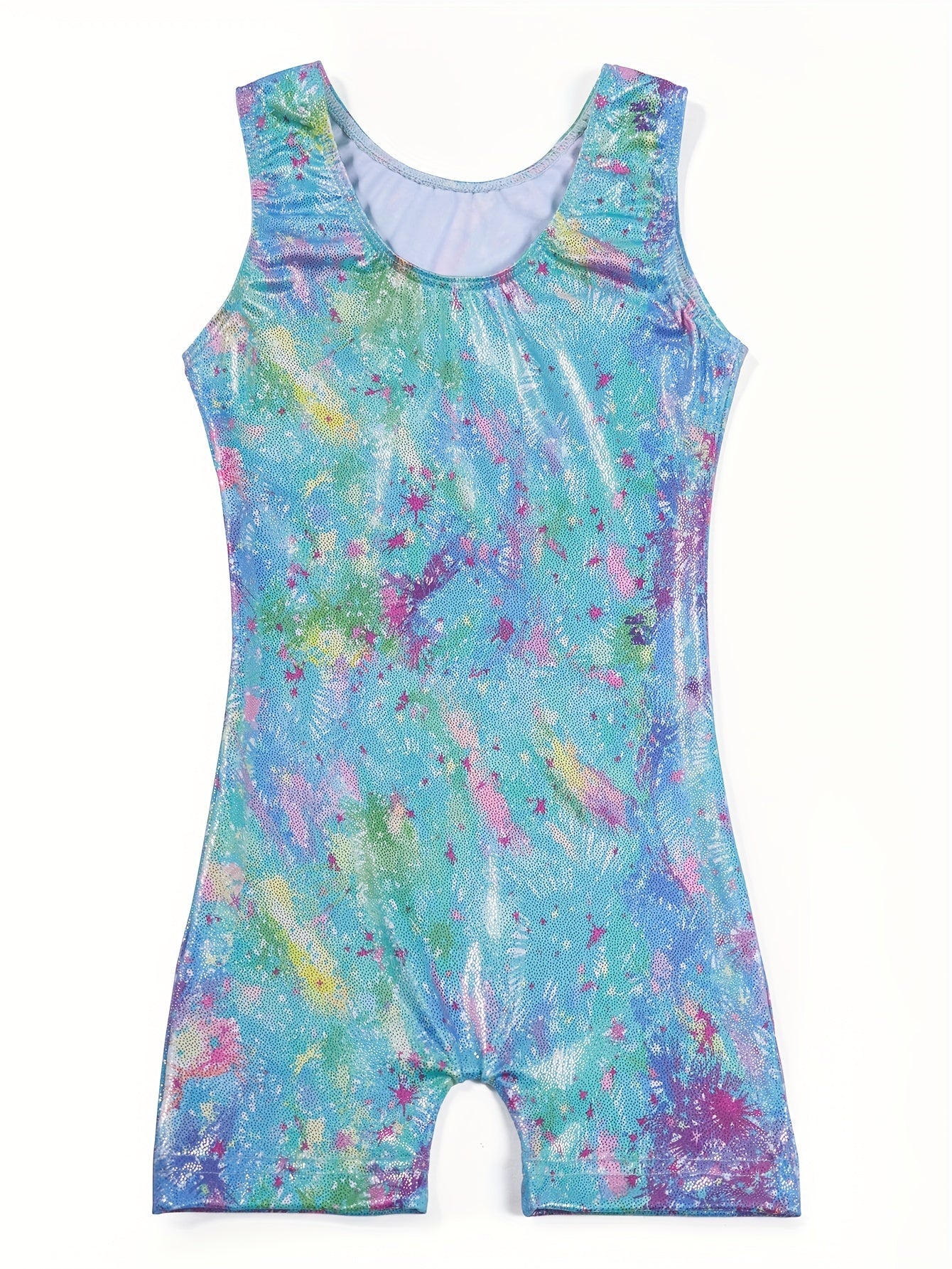 Girl's Unicorn 1 Piece Gymnastics Tights Leotard Crew Neck High Stretch