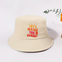 SUNSET Bucket Hat Khaki Sunscreen Basin Hat Cotton Travel Beach Hats Women