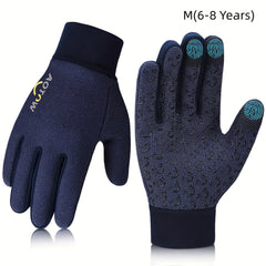 Kids Winter Touch Screen Sport Gloves - Non-slip Warm