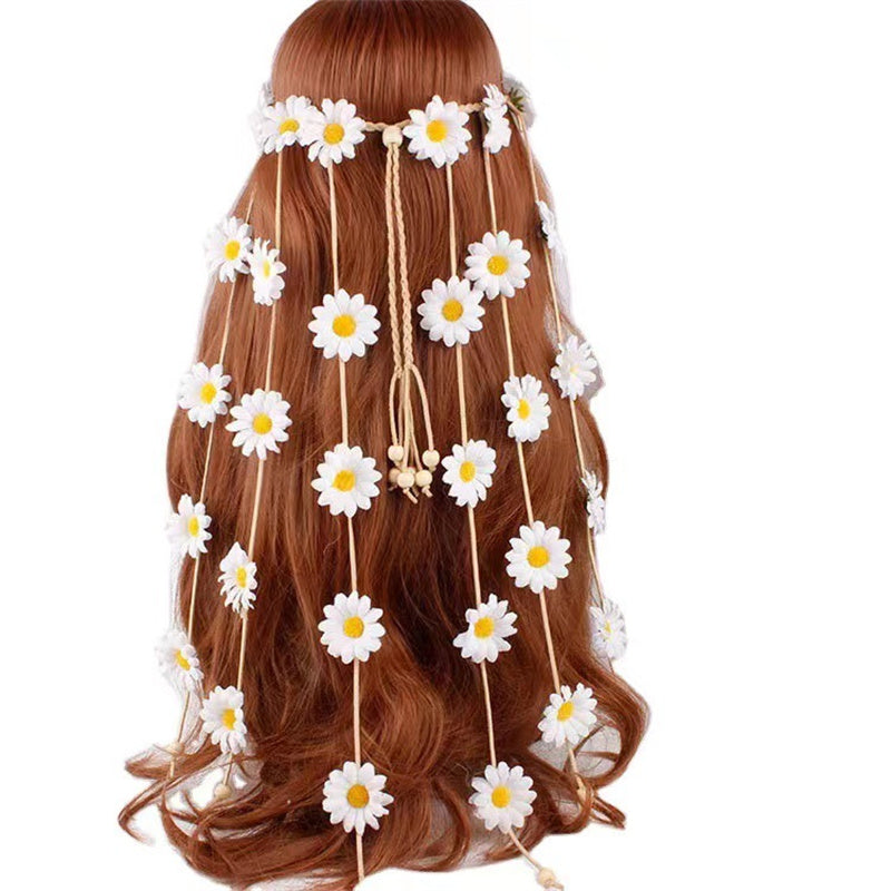Hippie Sunflower Hairband Floral Crown Boho Headdress Headpiece