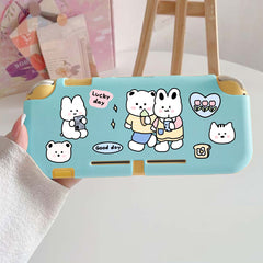 Cartoon Game Console Protective Case with Handle - Silicone Soft Shell