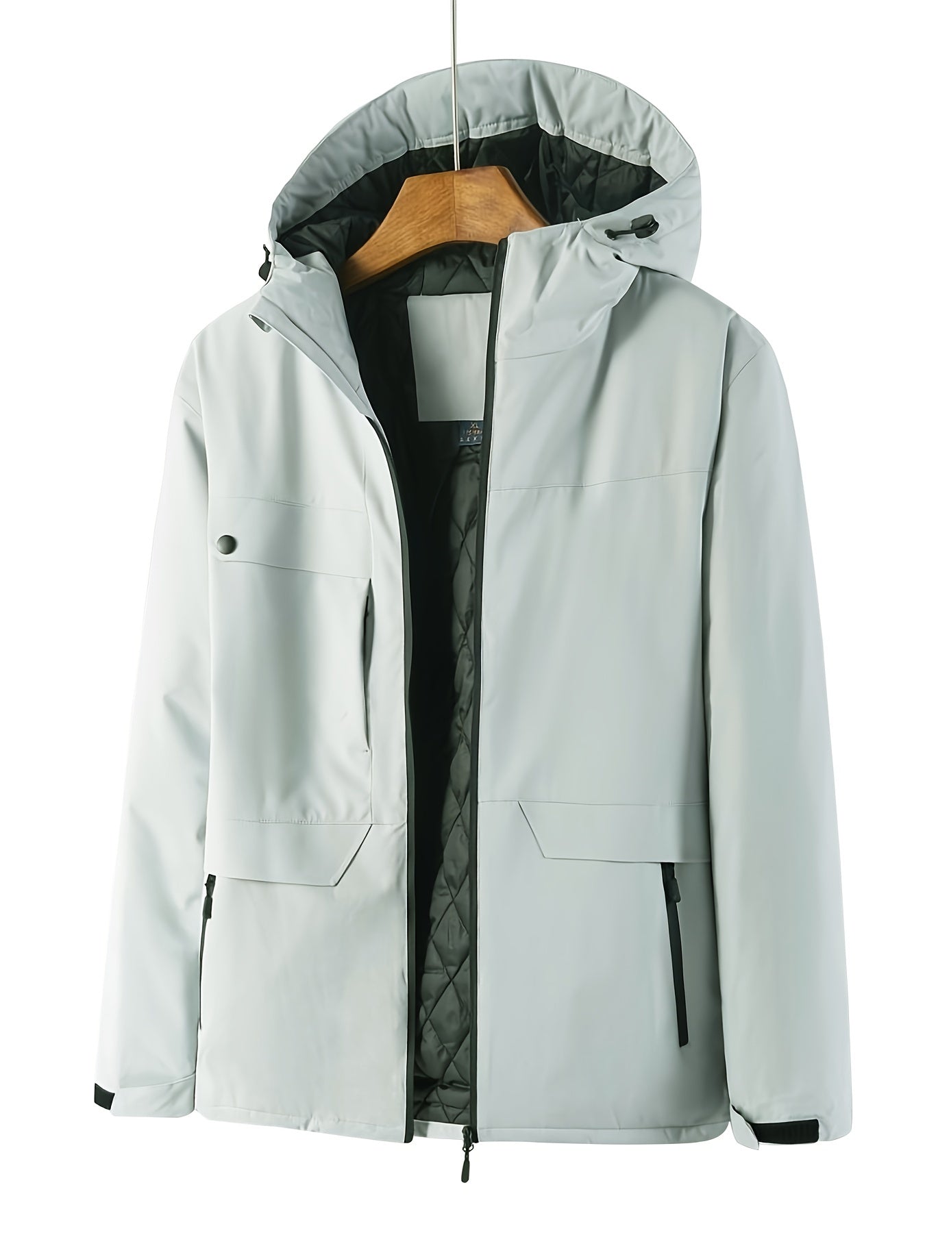 Men's Windproof Hooded Cotton Padded Jacket for Winter