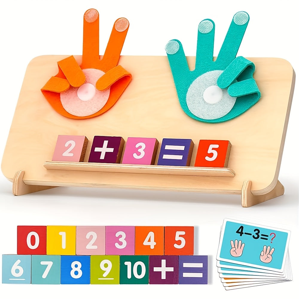 Wooden Arithmetic Learning Board for 3-yr-old Kids