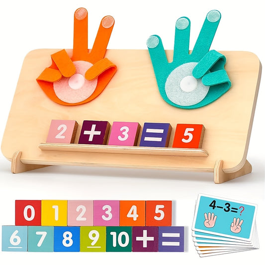 Wooden Arithmetic Learning Board for 3-yr-old Kids