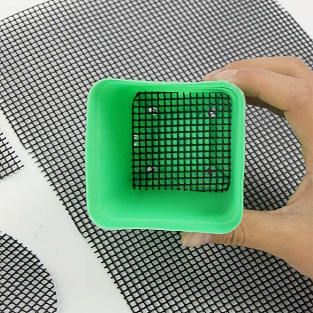 50pcs Plant Drainage Screens Glass Fiber Gasket for Flower Pot Mesh Pad