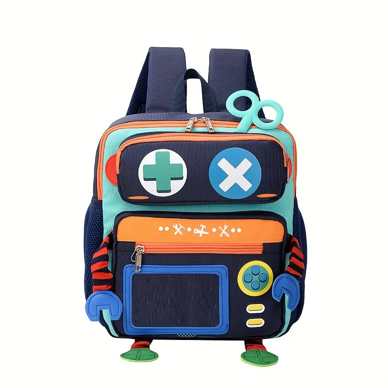 Kids Cartoon Robot Backpack Large Capacity School Bag
