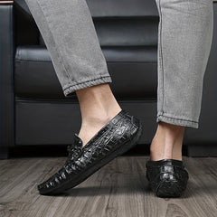 Women's Metal Buckle Flat Loafers Soft Sole Slip On Shoes