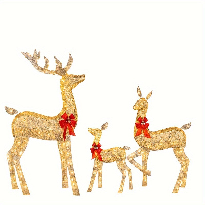 Christmas Deer Lighting Happy Year Decoration