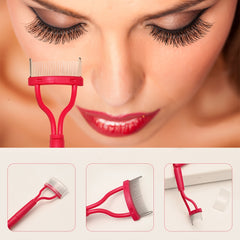 Steel Eyebrow Comb Arc Foldable Eyelash Separator Tool