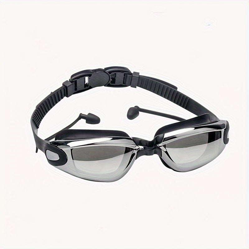 HD Large Frame Electroplating Anti-fog Swimming Goggles