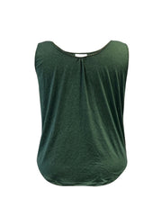  Solid Round Neck Stretch Tank Top