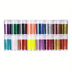 32pcs Glitter Powder & Chunky Glitter Resin Nail Craft Sparkle Sequins Epoxy