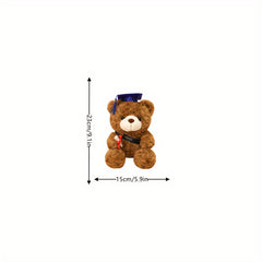 Graduation Bear Doll 9.1in Two Colors Halloween Thanksgiving Christmas Gift