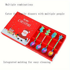 Christmas Snowman Fawn Stainless Steel Spoon Set