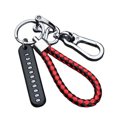 Anti Lost Keychain Pendant with Phone Number Strip