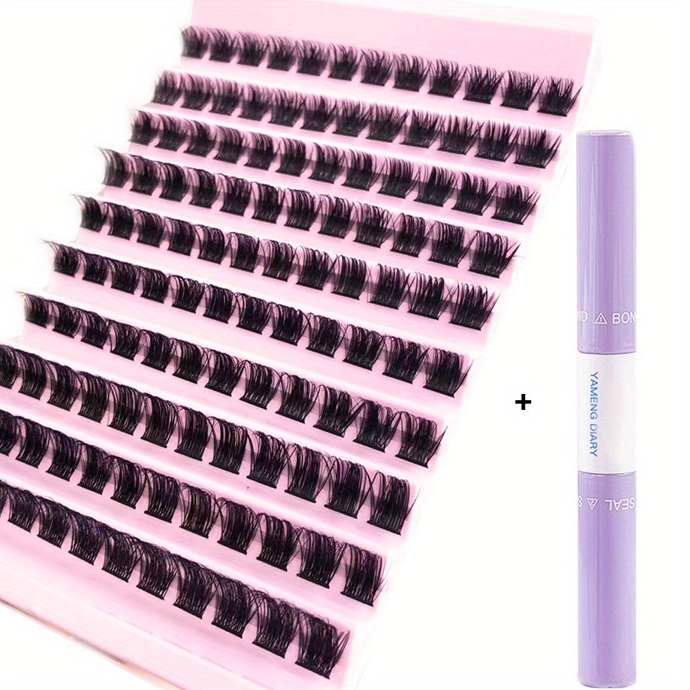 120pcs D Curl Cluster Lashes DIY Eyelash Extensions Kit