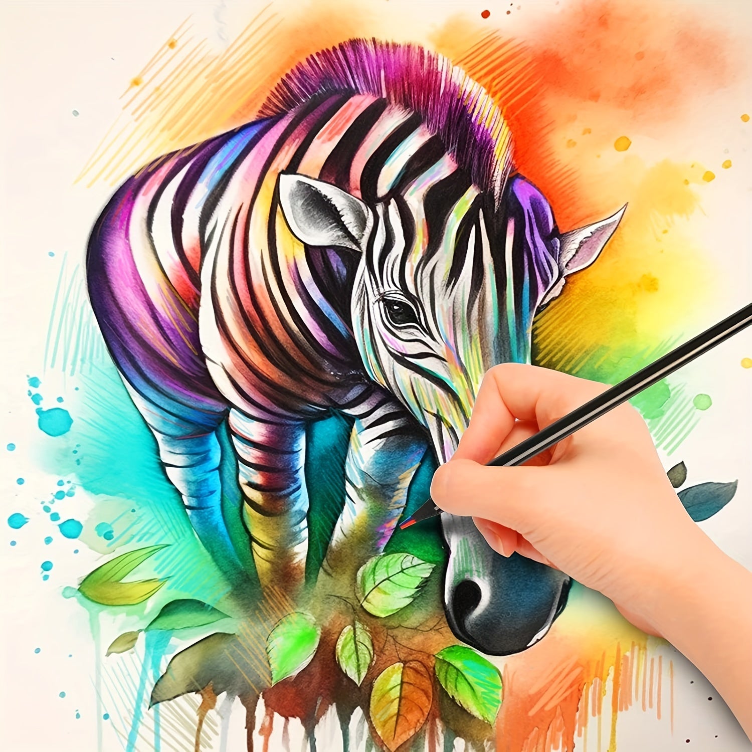 Rainbow Colored Pencil Pack of 8 - 7 Colors in 1 - School & Art