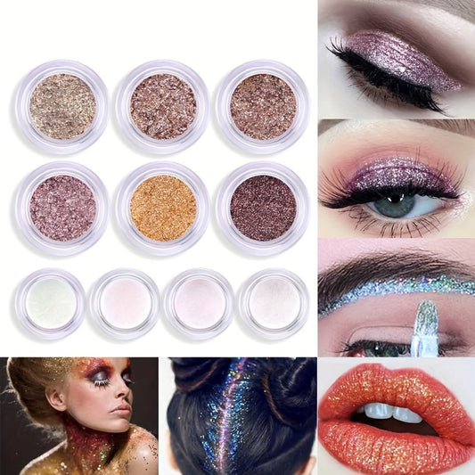 Monochrome Glitter Eyeshadow Highlighter Powder