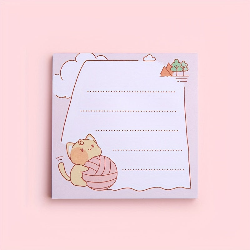 Cat Style Sticky Notes for Students - 80 Pieces