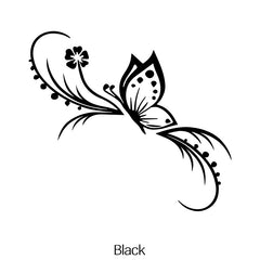 Butterfly Flowers Car Sticker Reflective Vinyl Decals Art Decoration