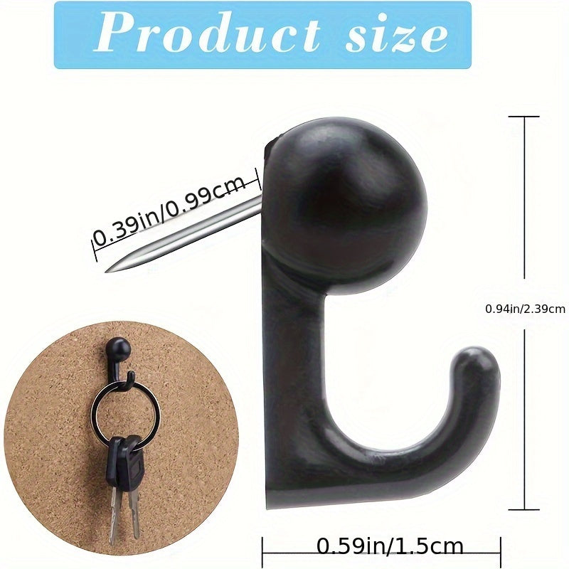 50pcs Plastic Head Cork Board Hooks Decorative Thumb Tacks Hook Transparent