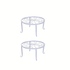 2pcs Metal Plant Supports Heavy Duty Round Iron Pot