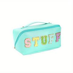 Preppy Makeup Bag Stuff Bag Letter Embroidery Cosmetic Bag