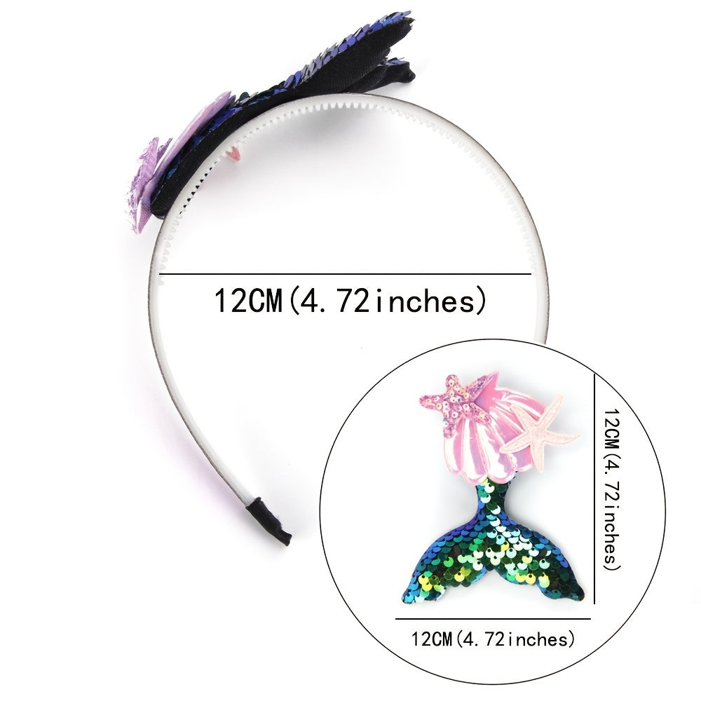 Girls Sequin Mermaid Headband Hair Accessories