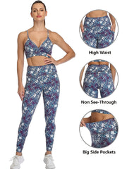 Star Graphic Yoga Leggings High Waist Workout Running Gym Pants Women's