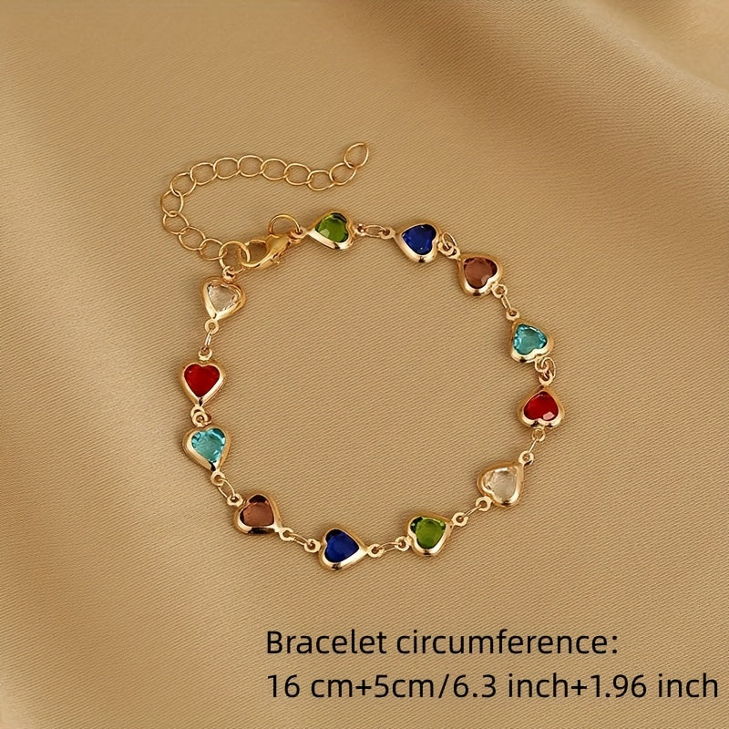 Heart Shaped Niche Ethnic Style Necklace & Bracelet Set