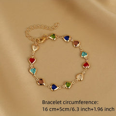 Heart Shaped Niche Ethnic Style Necklace & Bracelet Set