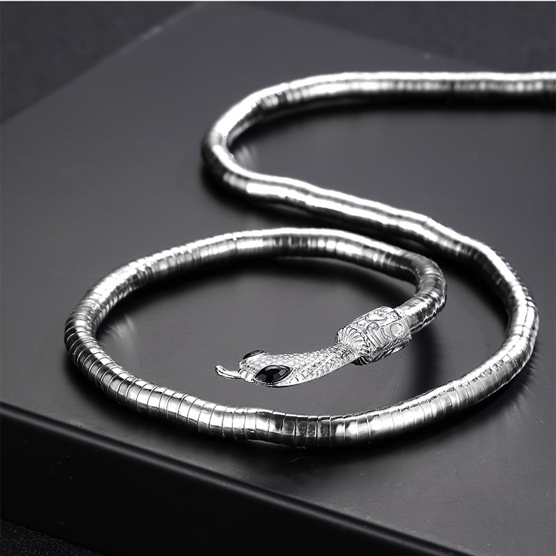 Gothic Snake Necklace Long Chunky Snake Wrap Collar For Women Girls