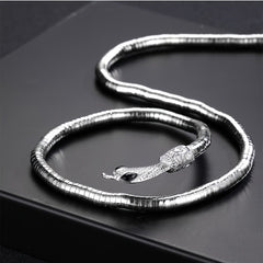 Gothic Snake Necklace Long Chunky Snake Wrap Collar For Women Girls