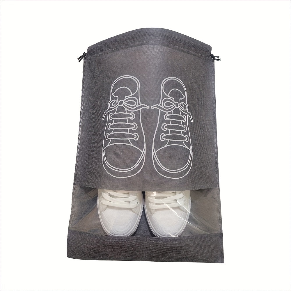 Portable Shoe Drawstring Storage Bag Non Woven Fabric Shoe Bag Dust Proof